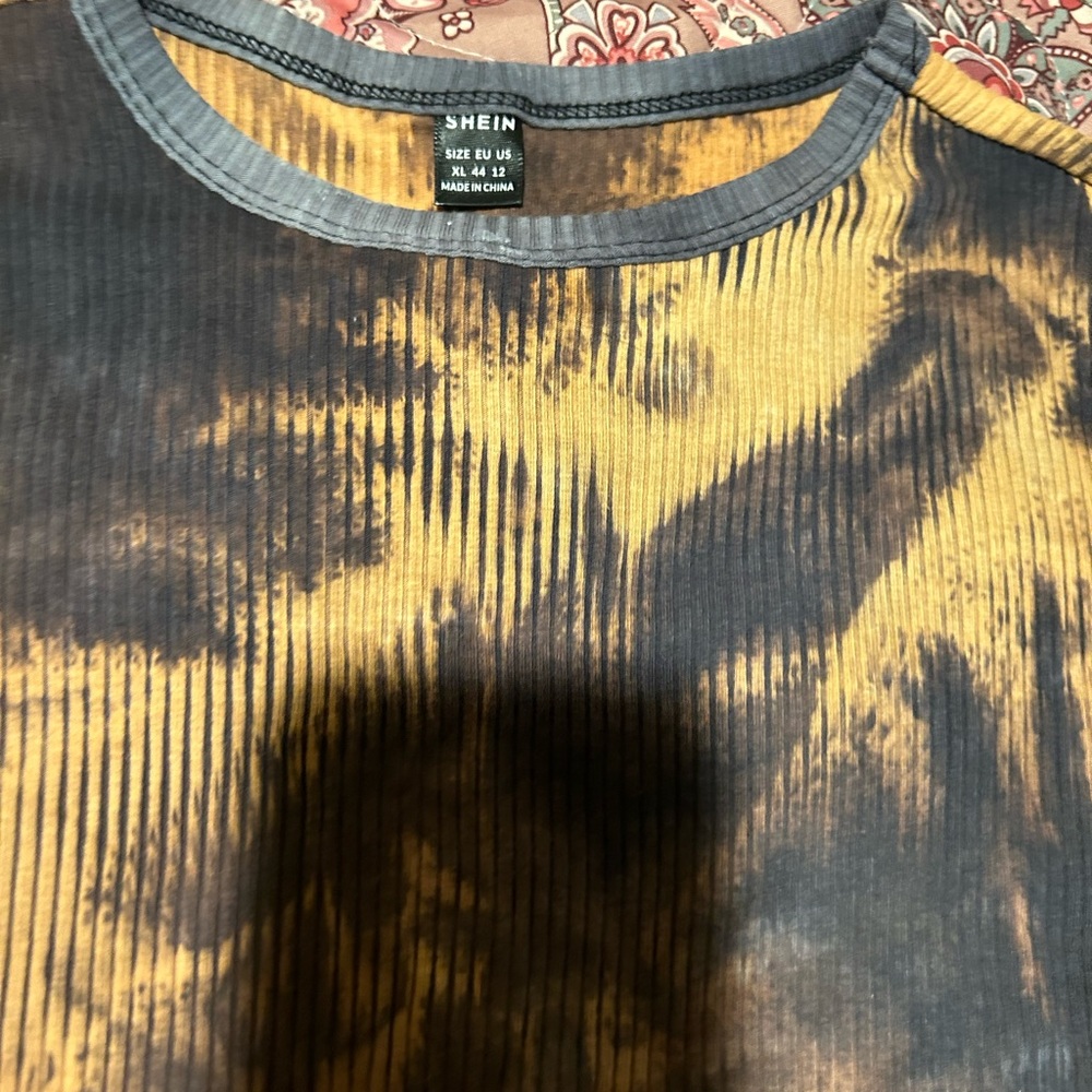 SHEIN Tie-Dye Ribbed Top